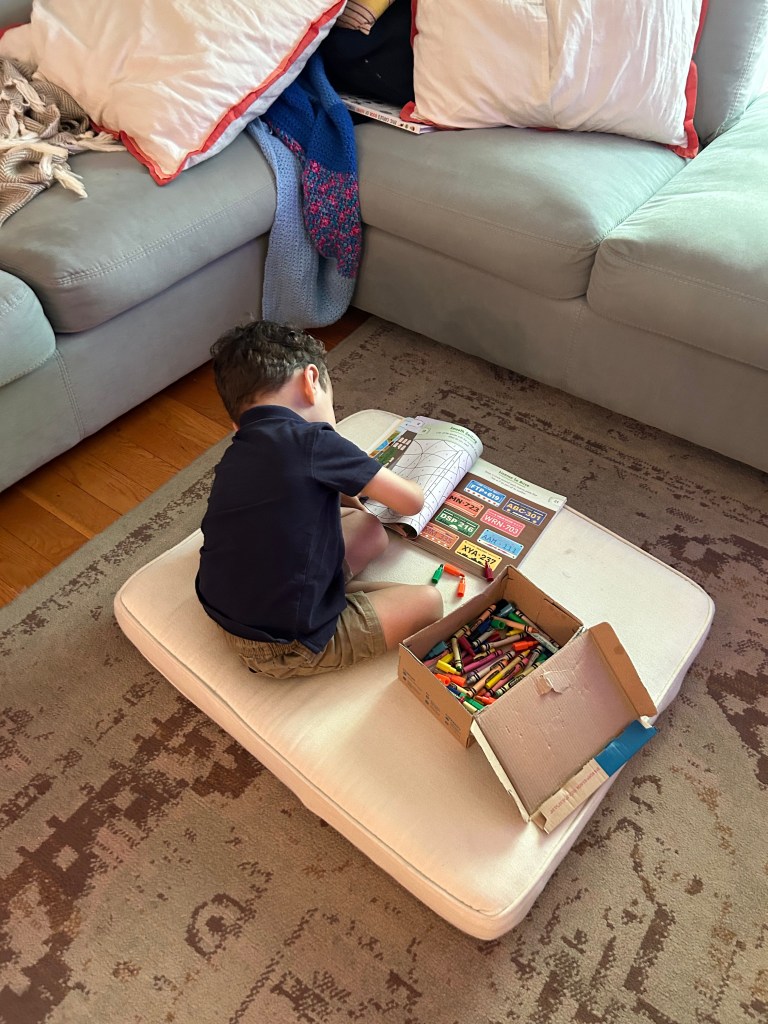 Our son doing "his work"